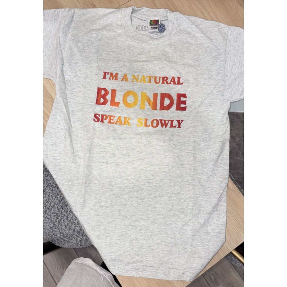 Vintage 1996 Goat Farm Natural Blonde Speak Slowly Double-Sided Tee M